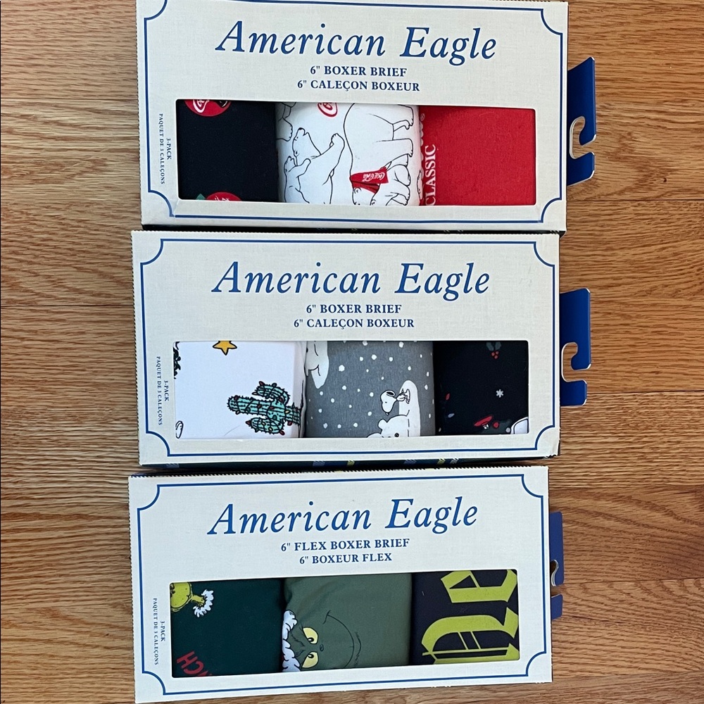 American Eagle Boxer Briefs - Holiday Designs